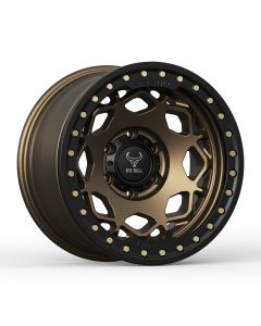 Big Bull Tank 17X9 Textured Bronze W/ Black Ring