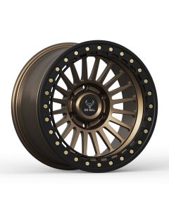 Big Bull Alpha 18X9 Textured Bronze W/ Black Ring