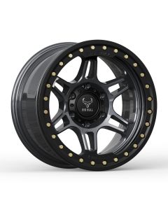 Big Bull Phantom 17X9 Gunmetal W/ Black Ring