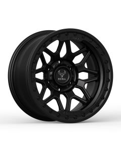 Big Bull Thor 17X9 Satin Black W/ Black Ring