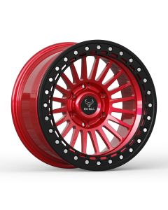 Big Bull Alpha 18X9 Flame Red W/ Black Ring