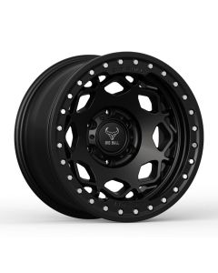 Big Bull Tank 17X9 Satin Black W/ Black Ring